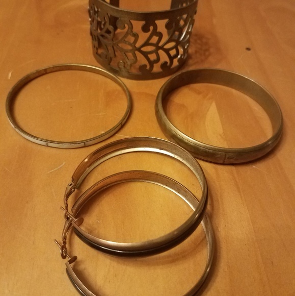 Bundle 3pc Brass & MOP Bracelet Set - Picture 5 of 6